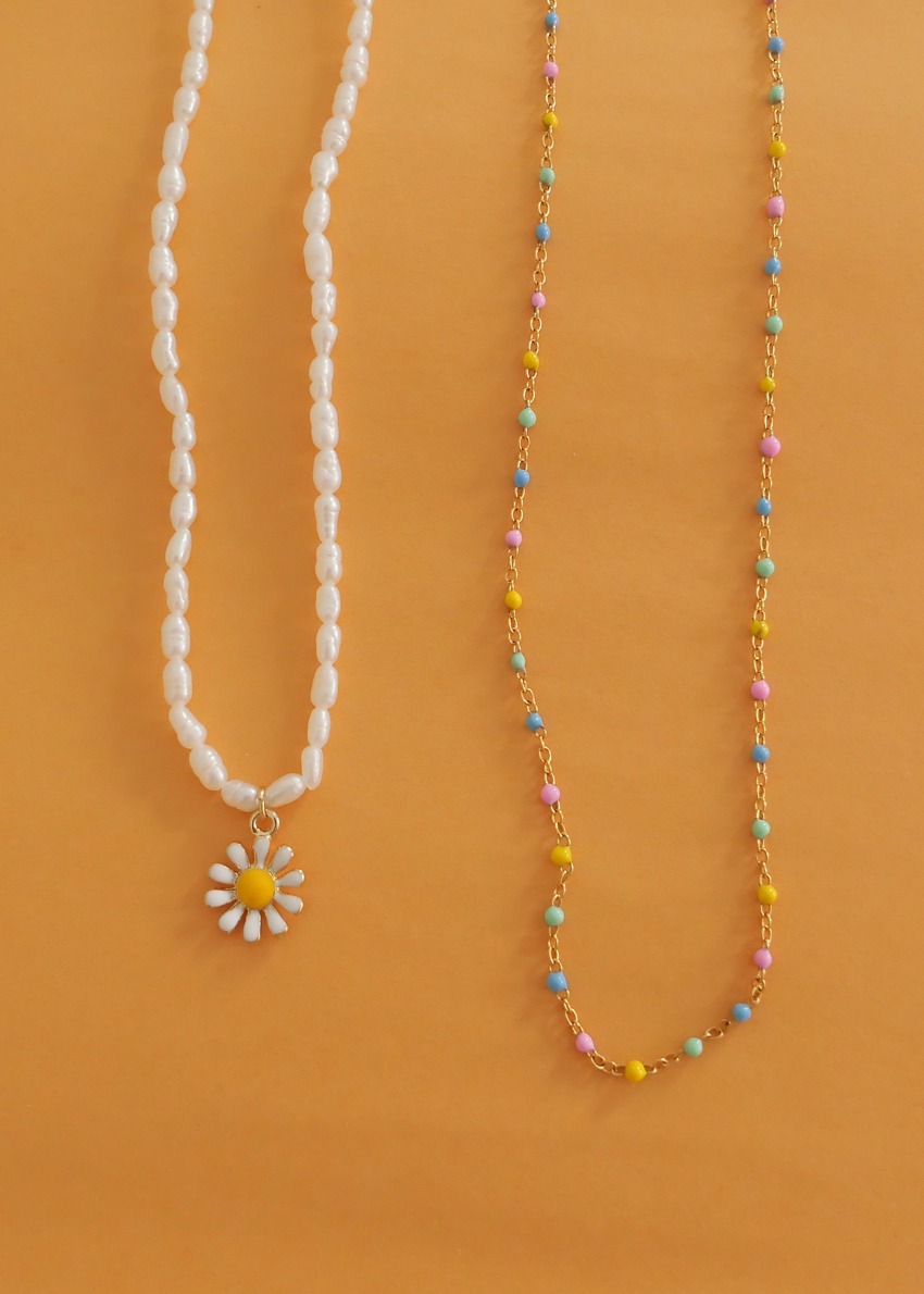 [2SET]summer daisy necklace