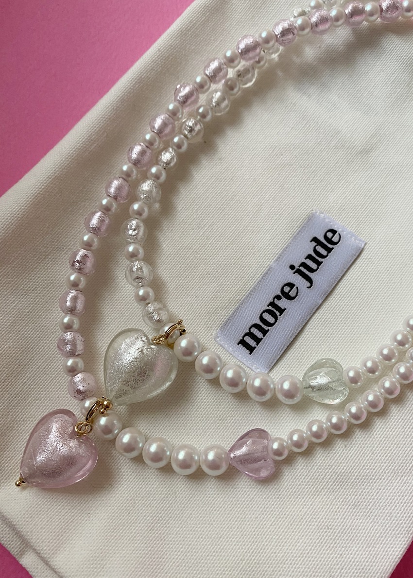 Great Heart Pearl Necklace 화이트